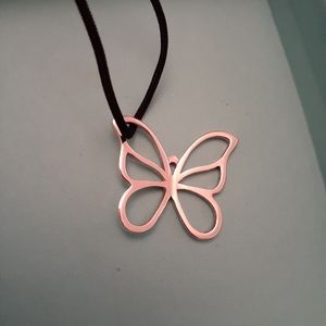 Tiffany & Co butterfly pendant with necklace